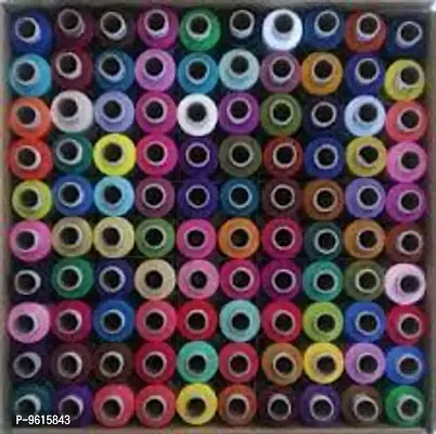 MULTICOLOURED SEWING THREAD WITH 100 SPOOL WITH 150 M-thumb0
