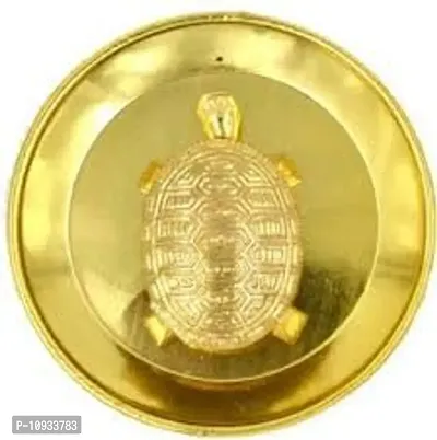 Yatharth - Golden Sarva Ichha Kachua Kachuva Plate Metal Yantra Wish Turtle Tortoise Decorative Showpiece/ Metal Vastu/ Feng Shui Tortoise on Plate for Career  Good Luck, Wealth  Success in Business