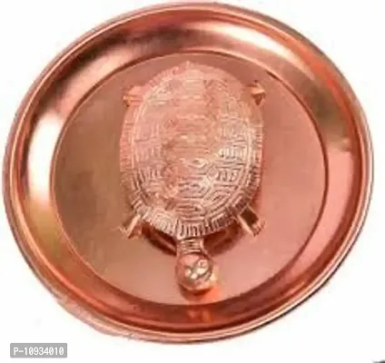 Yatharth - Handcrafted Copper Tortoise with Copper Plate for Vasstu/Fengshui Tortoise/Turtle/Kachua Wealth Sign Vastu Gift Item for Home Temple and Good Luck Decorative Showpiece.