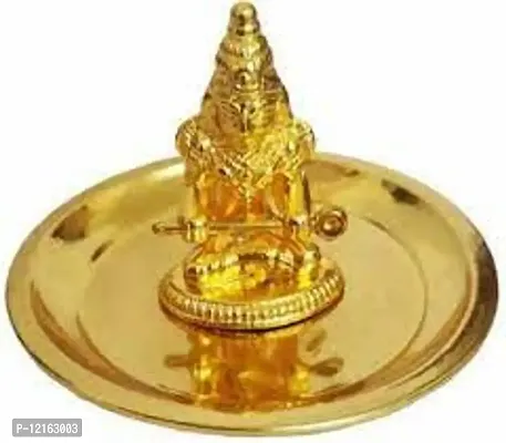 Yatharth - Religious Puja kit Annapurna MATA Goddess of Food Annapurna ji Idol Statue Gold Plated (1 Pieces, Gold)