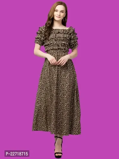Classic Crepe Maxi Length Dresses For Women-thumb0