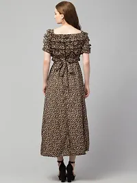 SEVEN ROCK Best Dress for Women | Latest fancy women Dress | Women tiger print dress | women new collection | woment 16 fril dress-thumb2