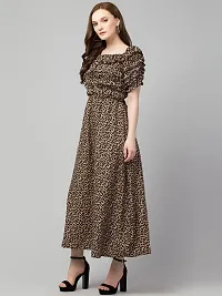 SEVEN ROCK Best Dress for Women | Latest fancy women Dress | Women tiger print dress | women new collection | woment 16 fril dress-thumb1