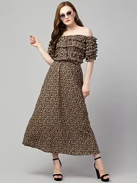 SEVEN ROCK Best Dress for Women | Latest fancy women Dress | Women tiger print dress | women new collection | woment 16 fril dress-thumb3