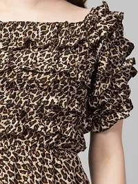 SEVEN ROCK Best Dress for Women | Latest fancy women Dress | Women tiger print dress | women new collection | woment 16 fril dress-thumb4