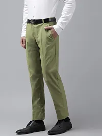 hangup Mens Casual Regular fit Trouser for Men, Color Green, Size 32 (Trouser_MehandiGreenTr)-thumb1