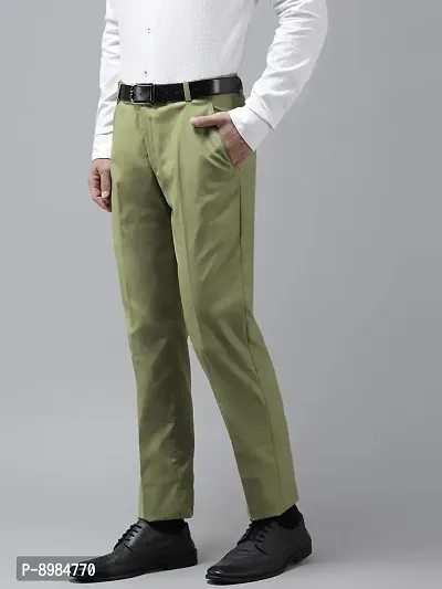 hangup Mens Casual Regular fit Trouser for Men, Color Green, Size 32 (Trouser_MehandiGreenTr)-thumb2