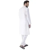 Priambh Hangup Men's Cotton Kurta and Pant (White, 42)-thumb3