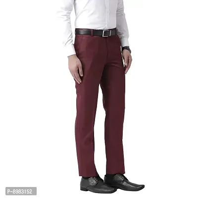 hangup Mens Casual Regular fit Trouser for Men, Color Black, Size 30 (BlackTrouserF)-thumb3