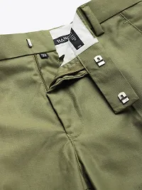 hangup Mens Casual Regular fit Trouser for Men, Color Green, Size 32 (Trouser_MehandiGreenTr)-thumb4