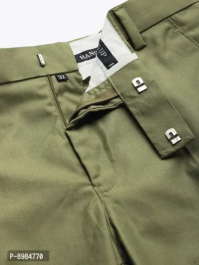 hangup Mens Casual Regular fit Trouser for Men, Color Green, Size 32 (Trouser_MehandiGreenTr)-thumb5