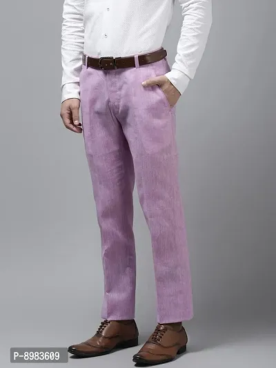 hangup Casual Trouser Trouser_LPurpleLinen_36 Purple-thumb3