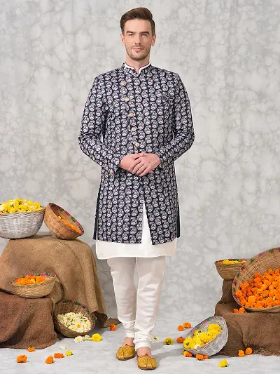 Best Selling Polyester Blend Kurta Sets For Men 