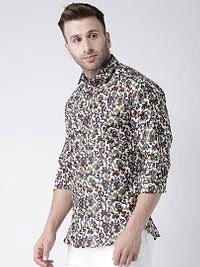 Hangup Multicoloured Cotton Blend Printed Slim Fit Casual Shirt-thumb1