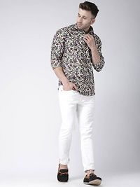 Hangup Multicoloured Cotton Blend Printed Slim Fit Casual Shirt-thumb3