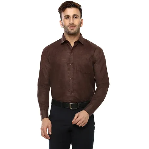 Men's Full Sleeve Cotton Blend Solid Regular Fit Formal Shirt