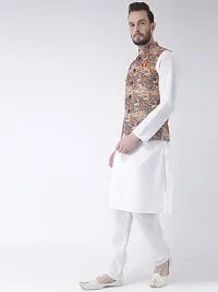 Multicoloured Blended Printed Nehru Jackets-thumb1