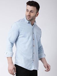 Denim Solid Shirt For Men-thumb3