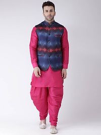Blend Printed Ethnic Jacket For Men-thumb1