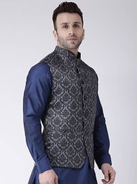 Blend Printed Ethnic Jacket For Men-thumb3