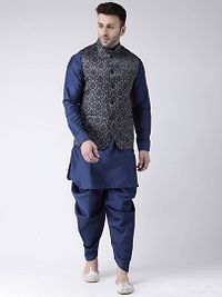 Blend Printed Ethnic Jacket For Men-thumb1
