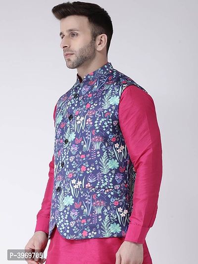 Blend Printed Ethnic Jacket For Men-thumb3