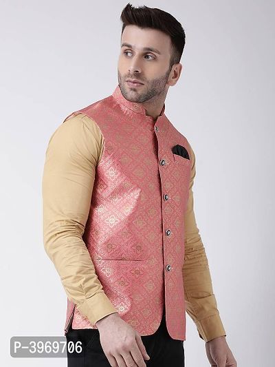 Polyester Jacquard Jacquard Ethnic Jacket For Men-thumb4