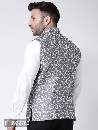 Polyester Jacquard Jacquard Ethnic Jacket For Men-thumb5