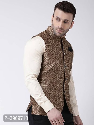 Polyester Jacquard Jacquard Ethnic Jacket For Men-thumb4