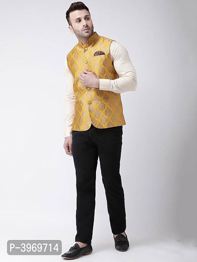 Polyester Jacquard Jacquard Ethnic Jacket For Men-thumb2