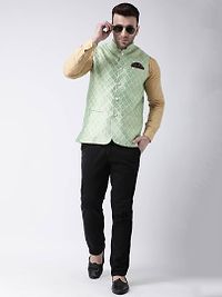 Polyester Jacquard Jacquard Ethnic Jacket For Men-thumb1