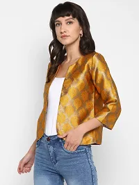 Women's Poly Silk Jacquard Jacket-thumb4