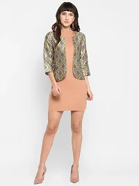 Women's Poly Silk Jacquard Jacket-thumb1