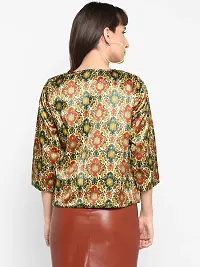 Women's Polyester Viscose Printed Jacket-thumb3