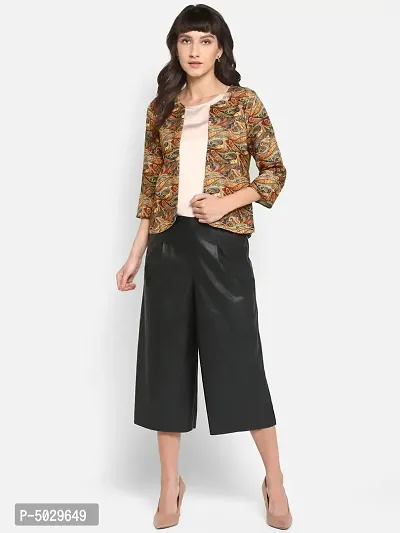 Women's Polyester Viscose Printed Jacket-thumb2