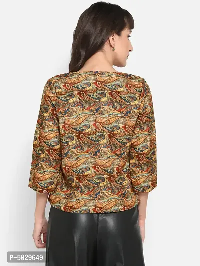 Women's Polyester Viscose Printed Jacket-thumb4