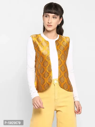 Women's Poly Silk Jacquard Jacket