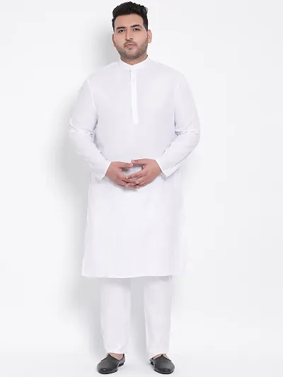 Men's Trendy Cotton Solid Kurta And Pyajama Set