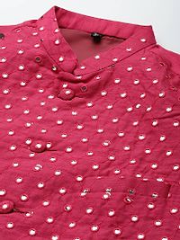 Elite Pink Polyester Viscose Embroidered Nehru Jackets For Men-thumb1
