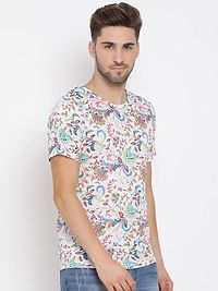 Stylish Cotton Printed Round Neck Tees For Men-thumb2