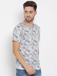 Stylish Cotton Printed Round Neck Tees For Men-thumb2