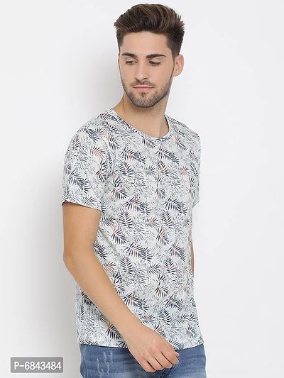 Stylish Cotton Printed Round Neck Tees For Men-thumb3