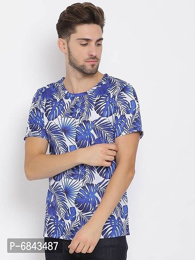 Stylish Cotton Printed Round Neck Tees For Men