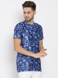 Stylish Cotton Printed Round Neck Tees For Men-thumb2