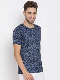 Stylish Cotton Printed Round Neck Tees For Men-thumb2