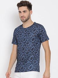 Stylish Cotton Printed Round Neck Tees For Men-thumb1