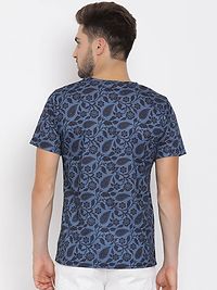 Stylish Cotton Printed Round Neck Tees For Men-thumb3