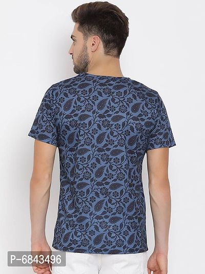 Stylish Cotton Printed Round Neck Tees For Men-thumb4