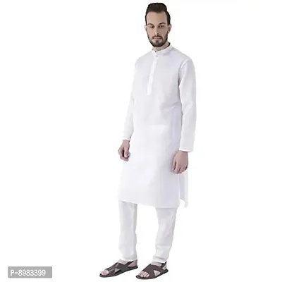 Priambh Hangup Men's Cotton Kurta and Pant (White, 42)-thumb2