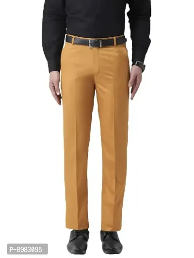 hangup Mens Casual Regular fit Trouser for Men, Color Black, Size 30 (BlackTrouserF)